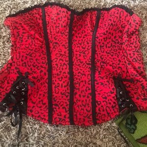 Red corset top